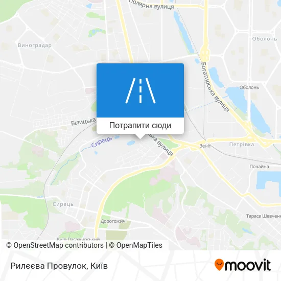 Карта Рилєєва Провулок