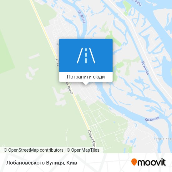 Карта Лобановського Вулиця