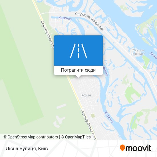 Карта Лісна Вулиця
