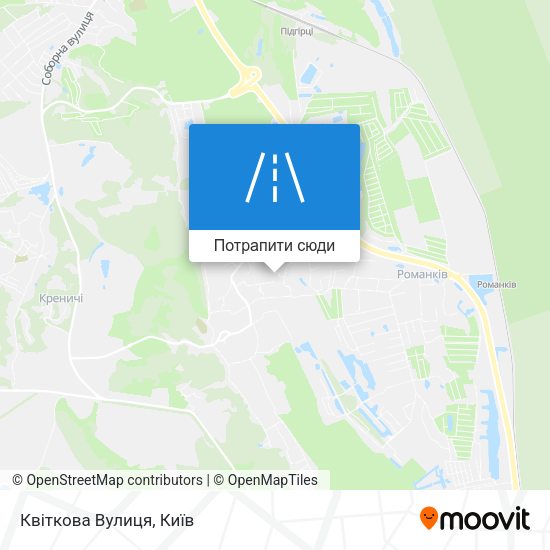 Карта Квіткова Вулиця