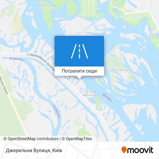 Карта Джерельна Вулиця