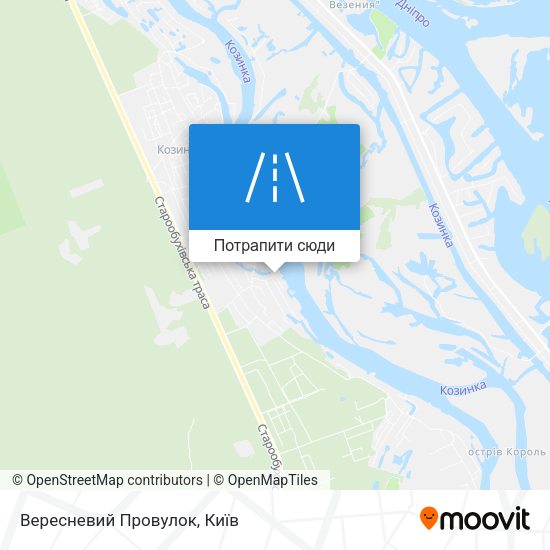 Карта Вересневий Провулок