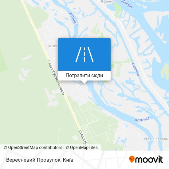 Карта Вересневий Провулок
