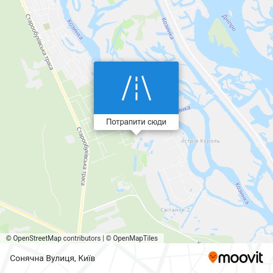 Карта Сонячна Вулиця