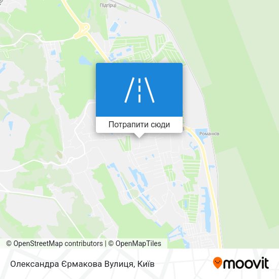 Карта Олександра Єрмакова Вулиця