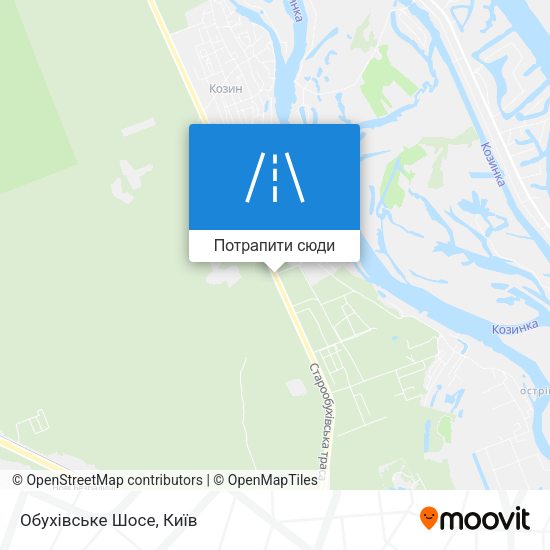 Карта Обухівське Шосе
