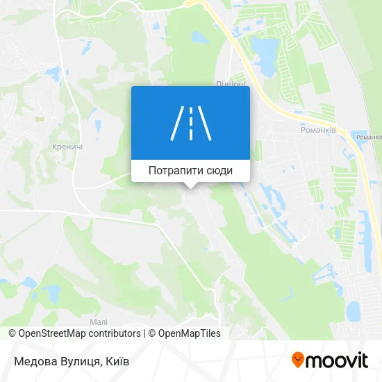 Карта Медова Вулиця