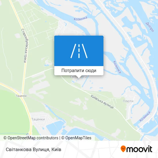 Карта Світанкова Вулиця