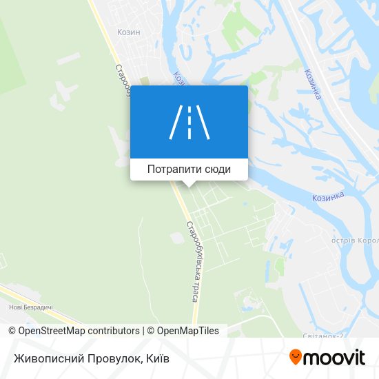 Карта Живописний Провулок