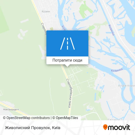 Карта Живописний Провулок