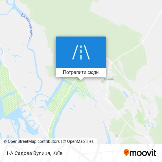 Карта 1-А Садова Вулиця
