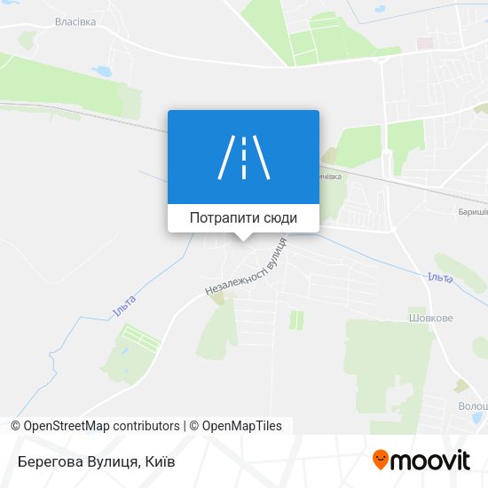 Карта Берегова Вулиця
