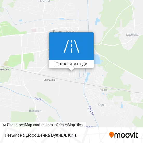 Карта Гетьмана Дорошенка Вулиця