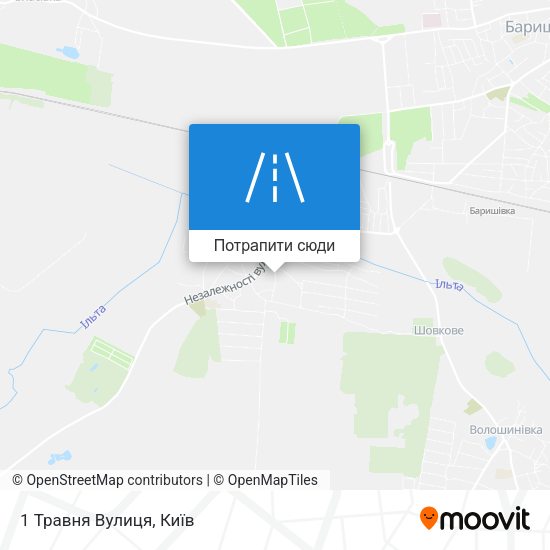 Карта 1 Травня Вулиця