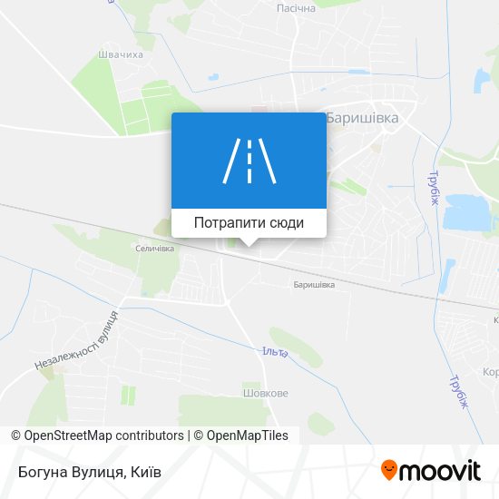 Карта Богуна Вулиця