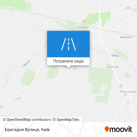 Карта Бригадна Вулиця