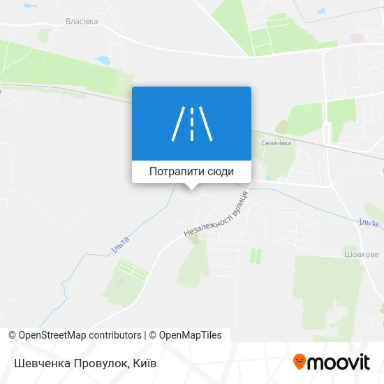 Карта Шевченка Провулок