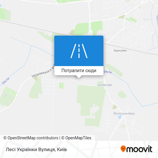 Карта Лесі Українки Вулиця