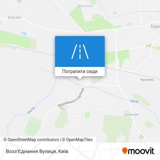 Карта Возз’Єднання Вулиця