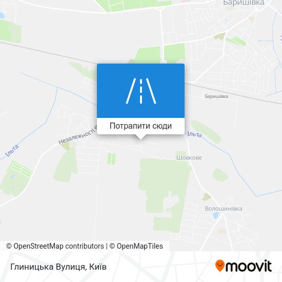 Карта Глиницька Вулиця