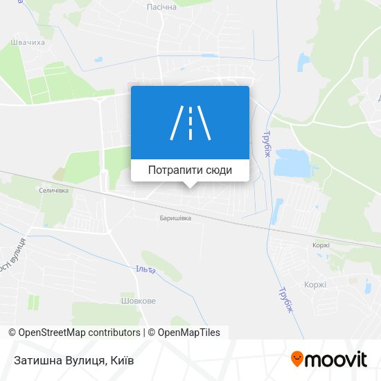 Карта Затишна Вулиця