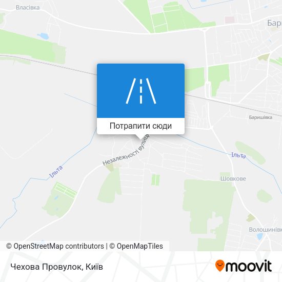 Карта Чехова Провулок