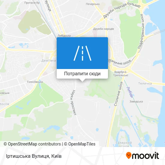 Карта Іртишська Вулиця