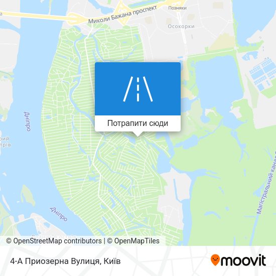 Карта 4-А Приозерна Вулиця