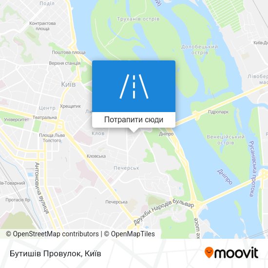Карта Бутишів Провулок