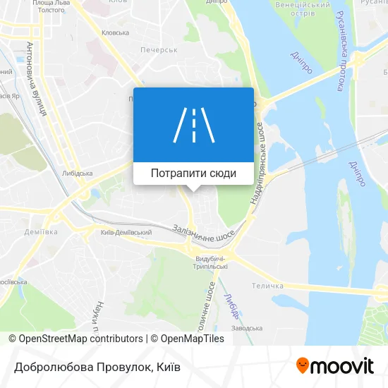 Карта Добролюбова Провулок