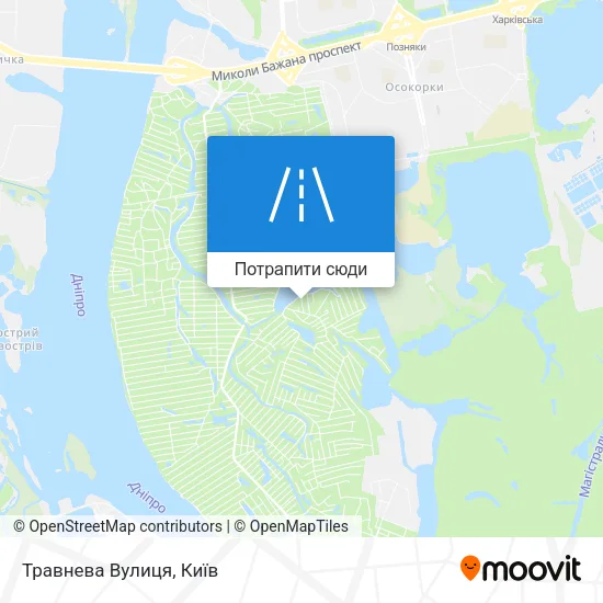 Карта Травнева Вулиця