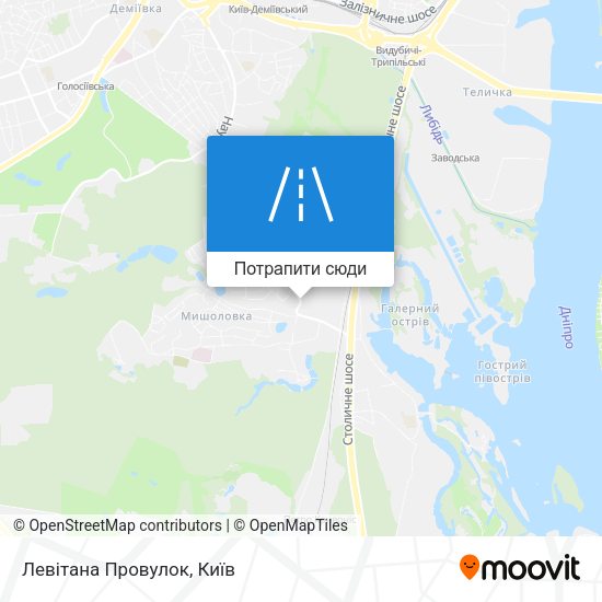Карта Левітана Провулок