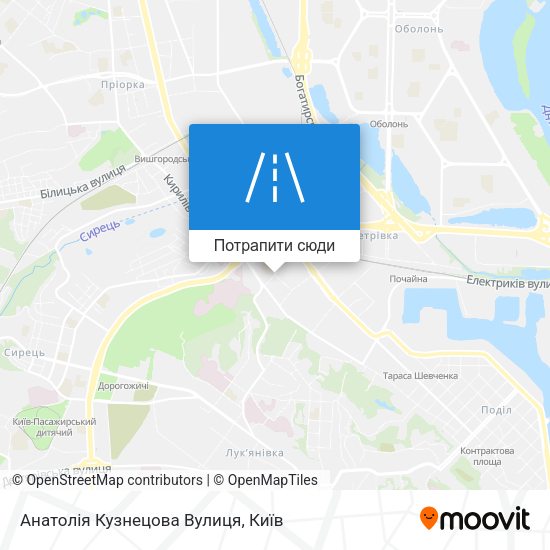 Карта Анатолія Кузнецова Вулиця