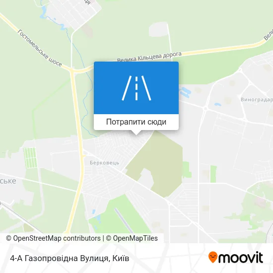 Карта 4-А Газопровідна Вулиця
