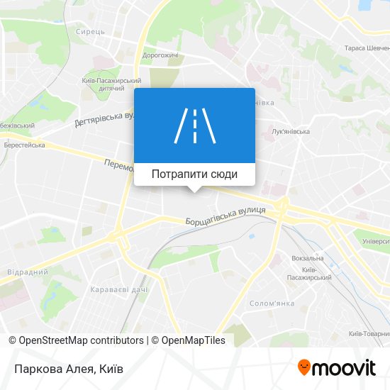Карта Паркова Алея