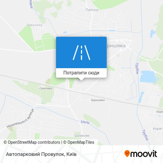 Карта Автопарковий Провулок