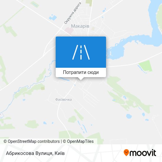 Карта Абрикосова Вулиця
