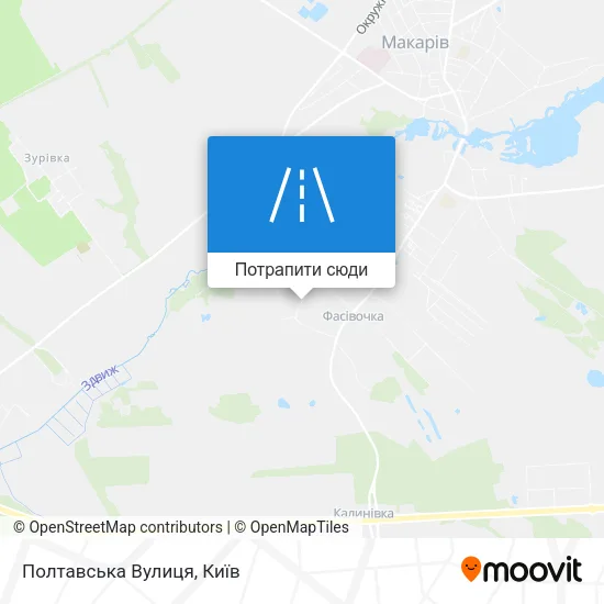 Карта Полтавська Вулиця