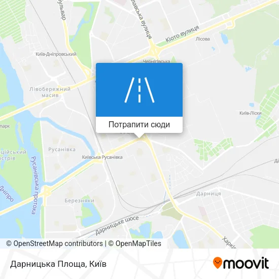 Карта Дарницька Площа