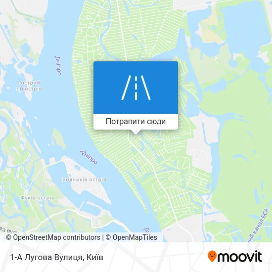 Карта 1-А Лугова Вулиця
