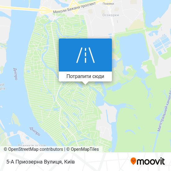 Карта 5-А Приозерна Вулиця