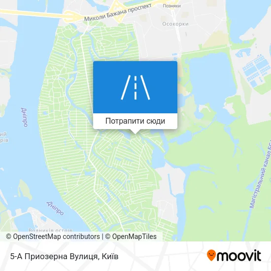 Карта 5-А Приозерна Вулиця