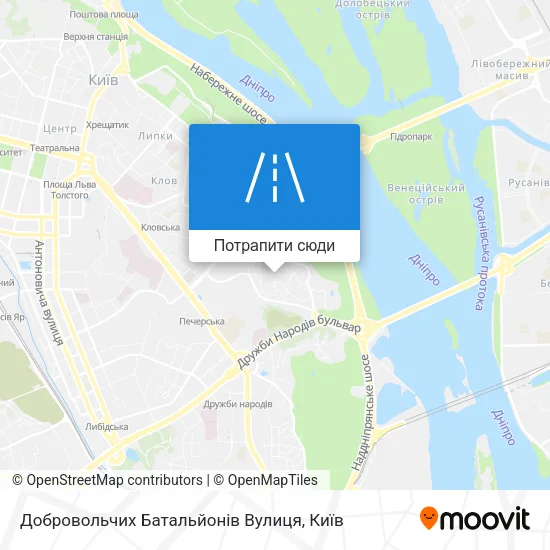 Карта Добровольчих Батальйонів Вулиця