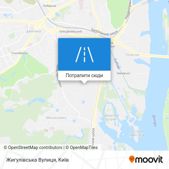 Карта Жигулівська Вулиця