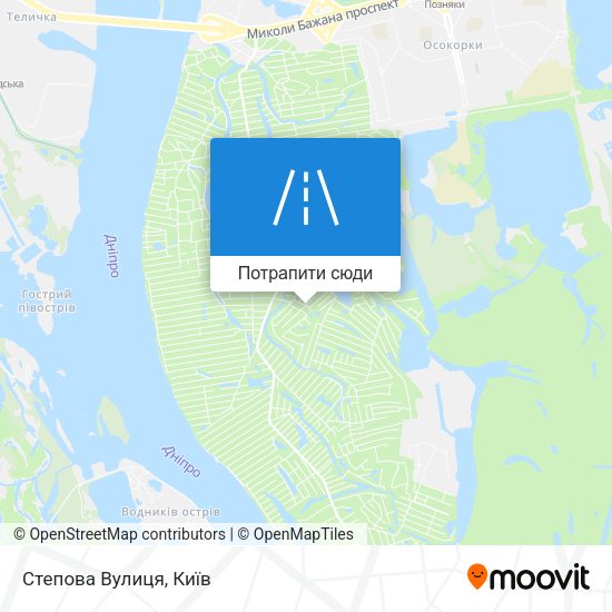 Карта Степова Вулиця