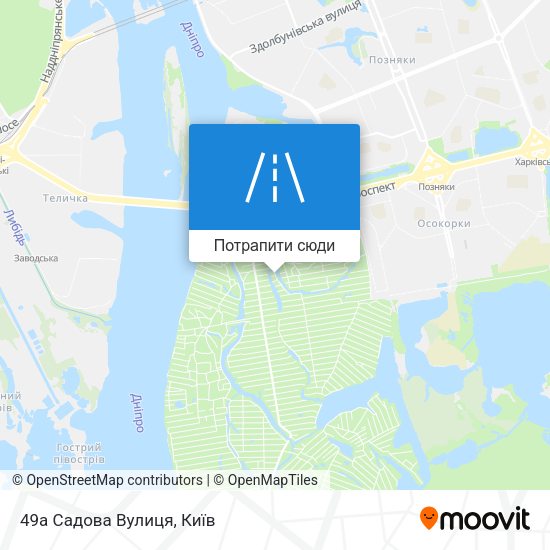 Карта 49а Садова Вулиця