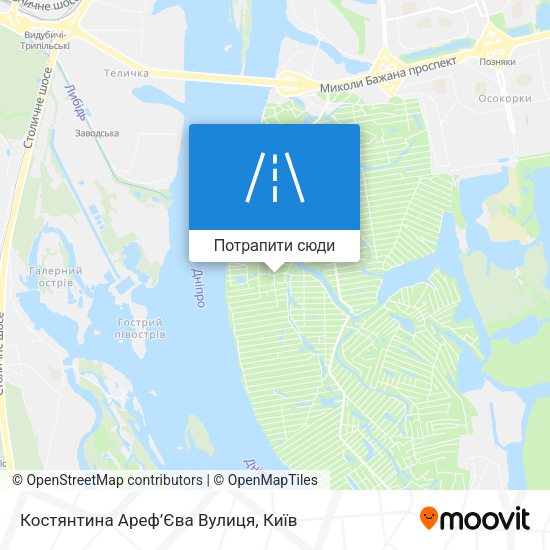Карта Костянтина Ареф’Єва Вулиця