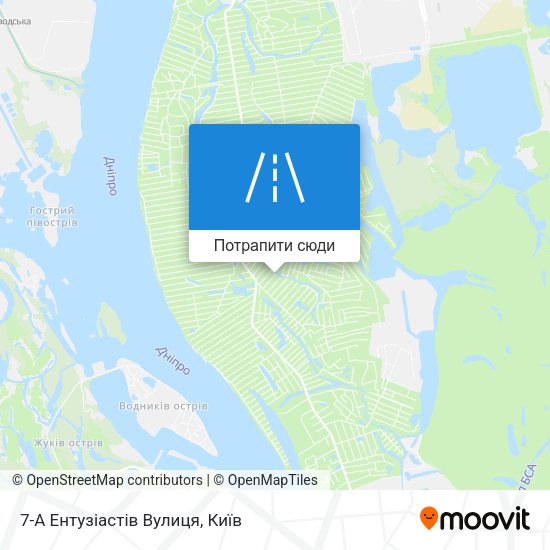 Карта 7-А Ентузіастів Вулиця