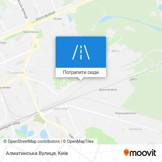 Карта Алматинська Вулиця