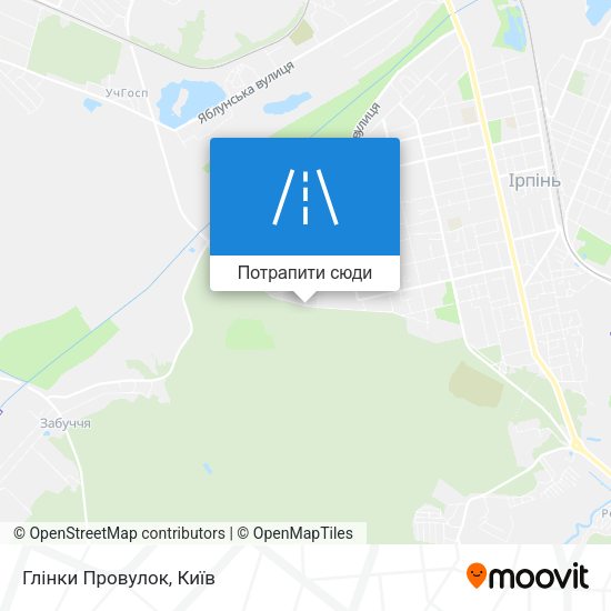 Карта Глінки Провулок